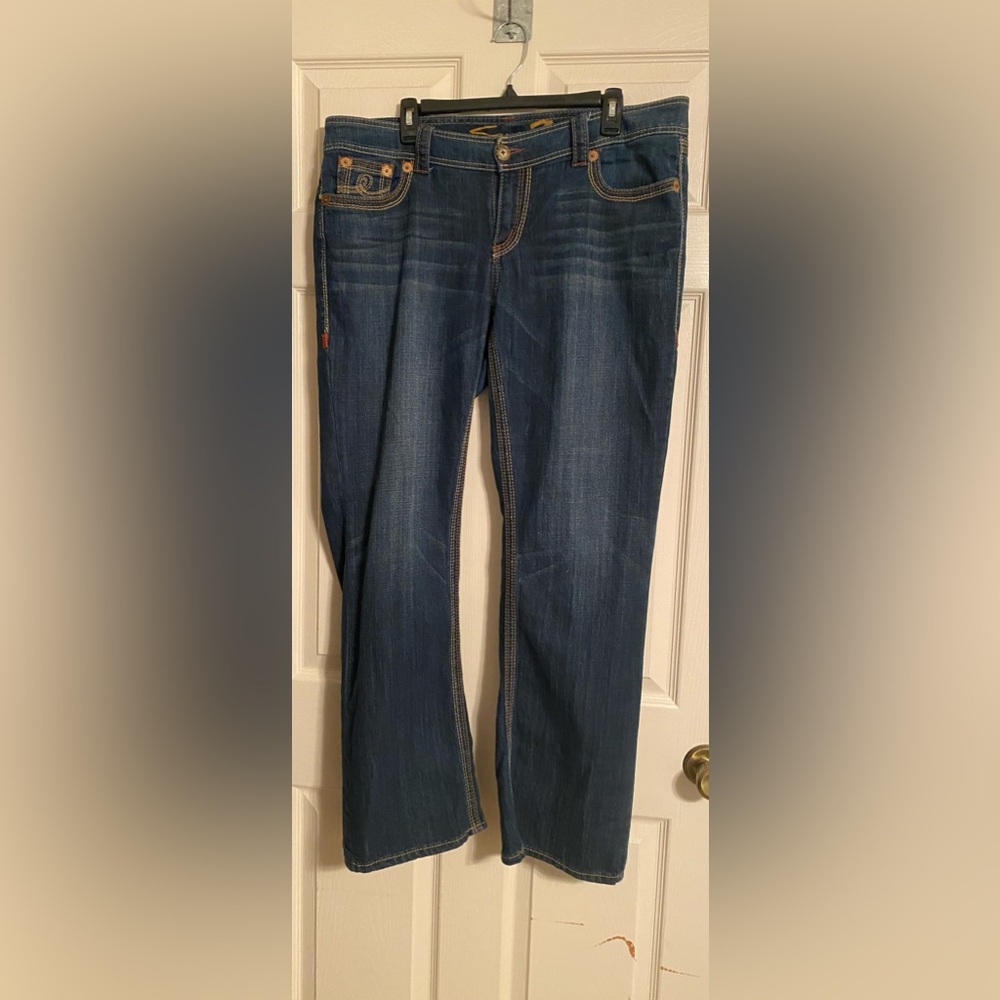 Seven7 brand dark blue jeans, boot cut, never worn
